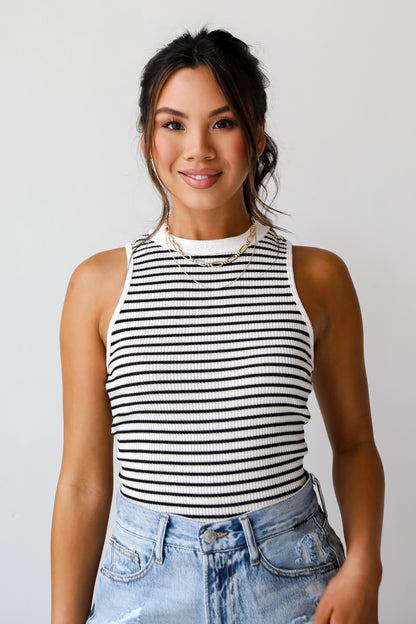 Blake Striped High Neck Tank