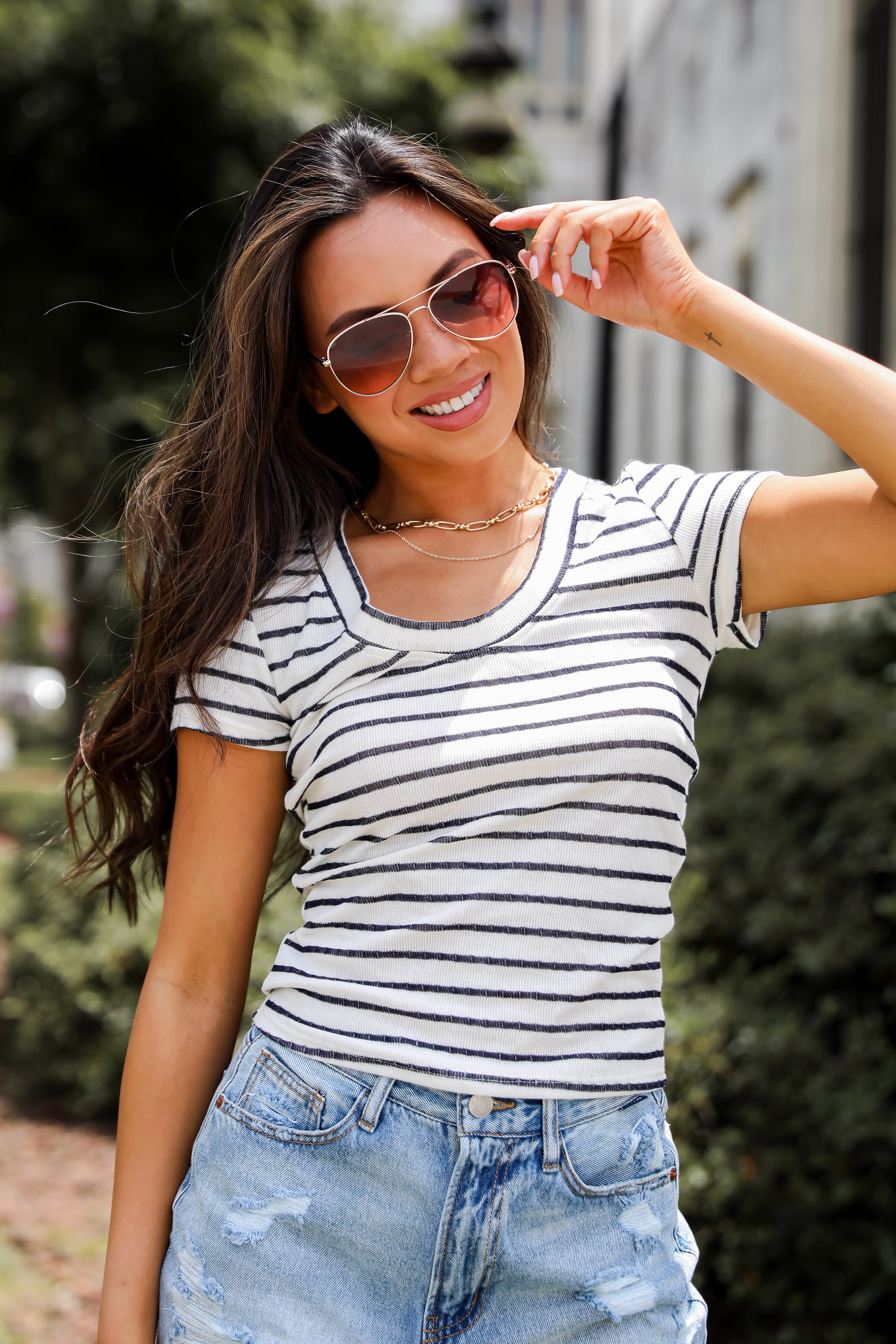 Meghan Striped Tee