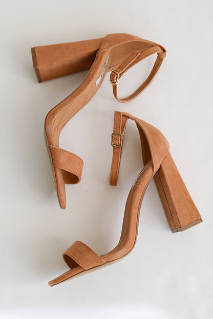 Tan Ankle Strap Heels for women