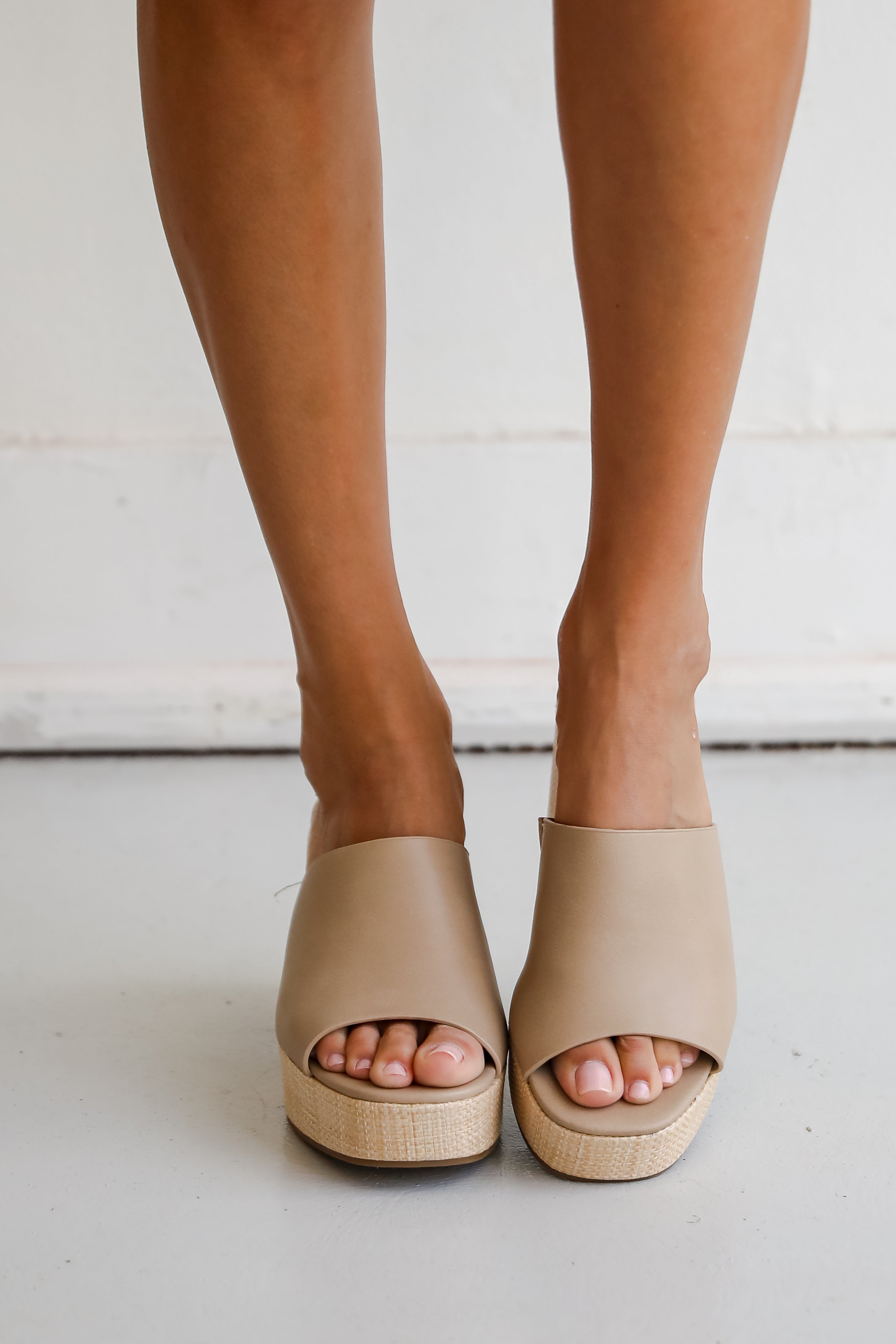 Sunny Steps Nude Platform Heels