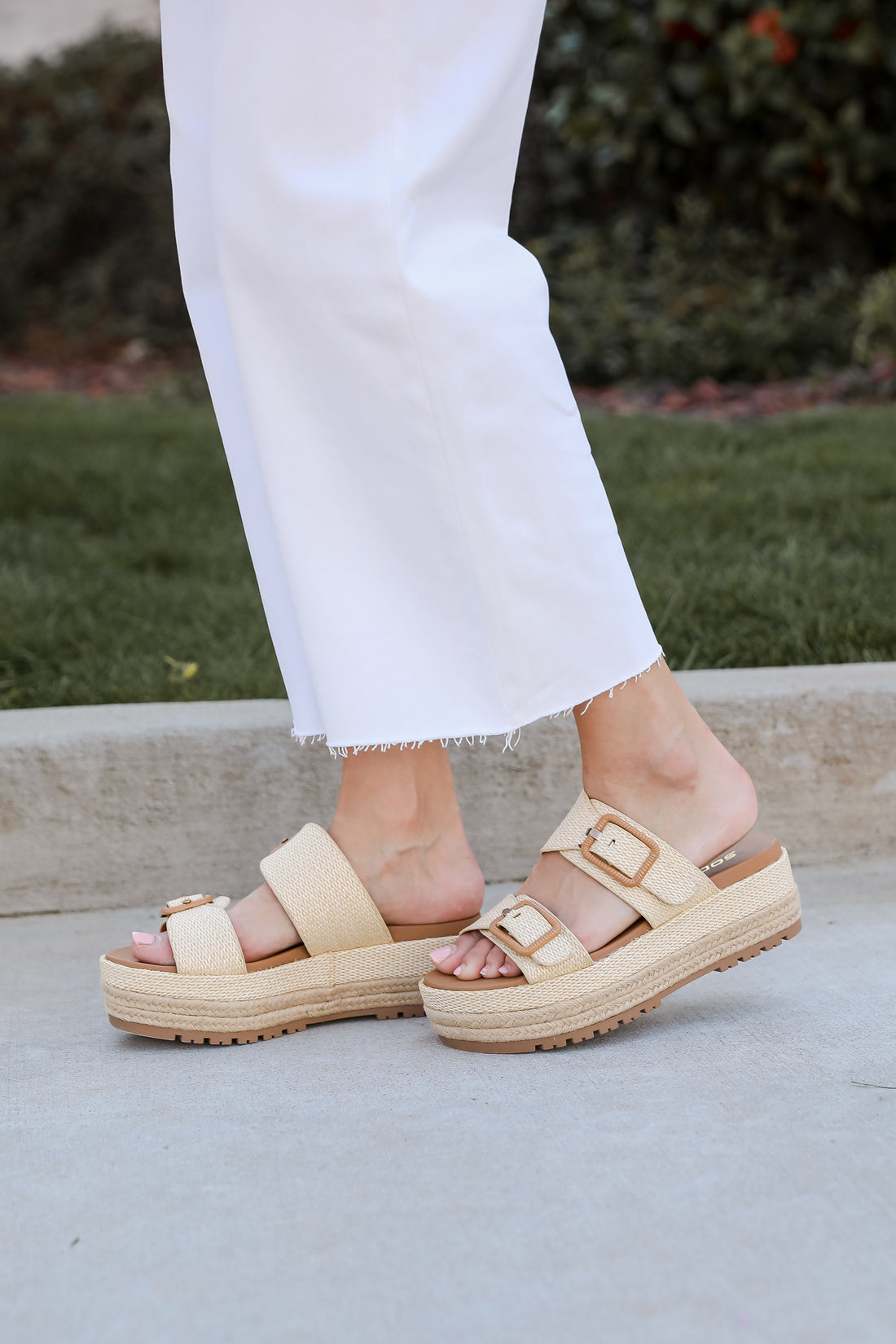 Platform Double Strap Sandals