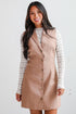 Bold Moves Mocha Sleeveless Blazer Mini Dress