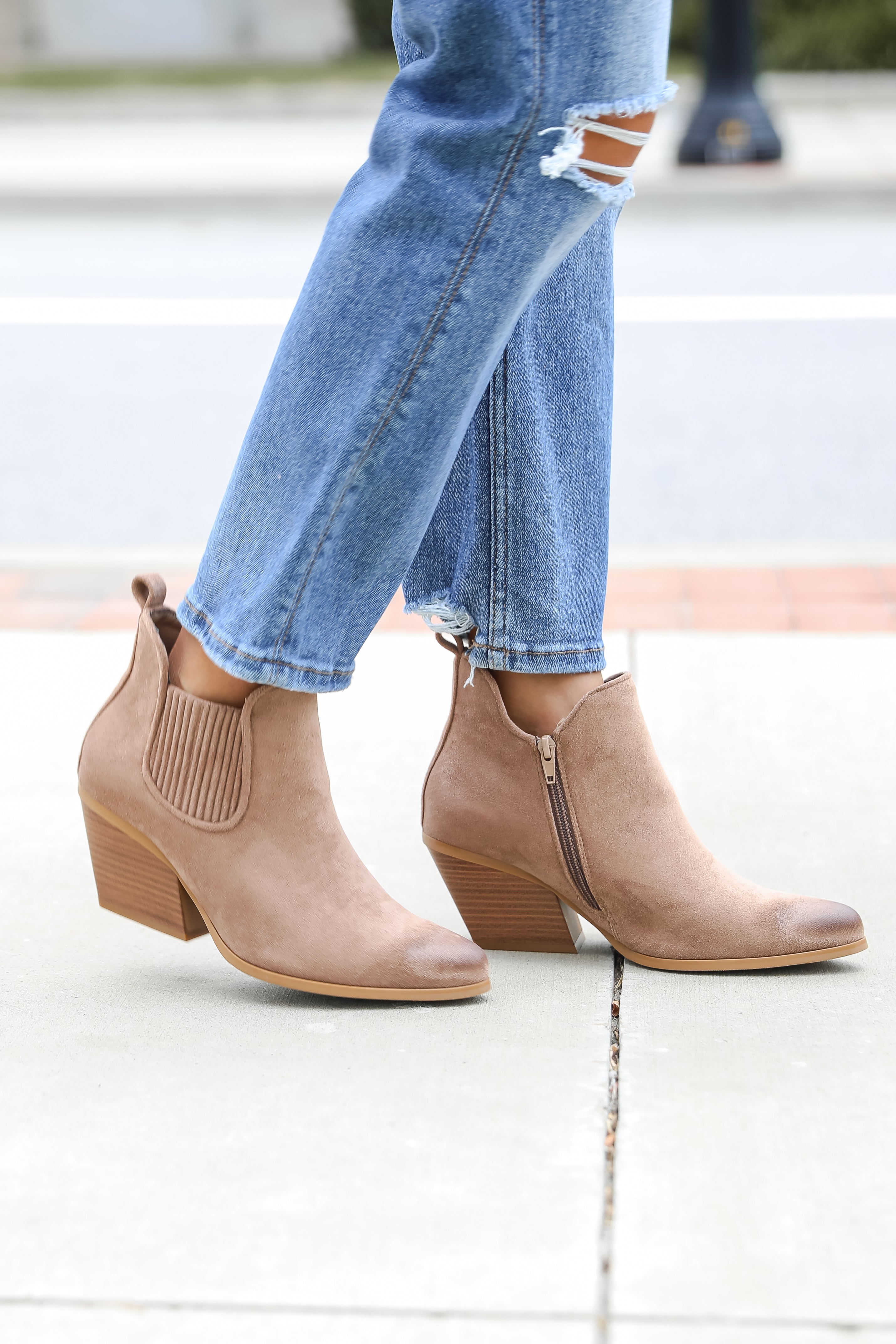 The Right Time Taupe Booties