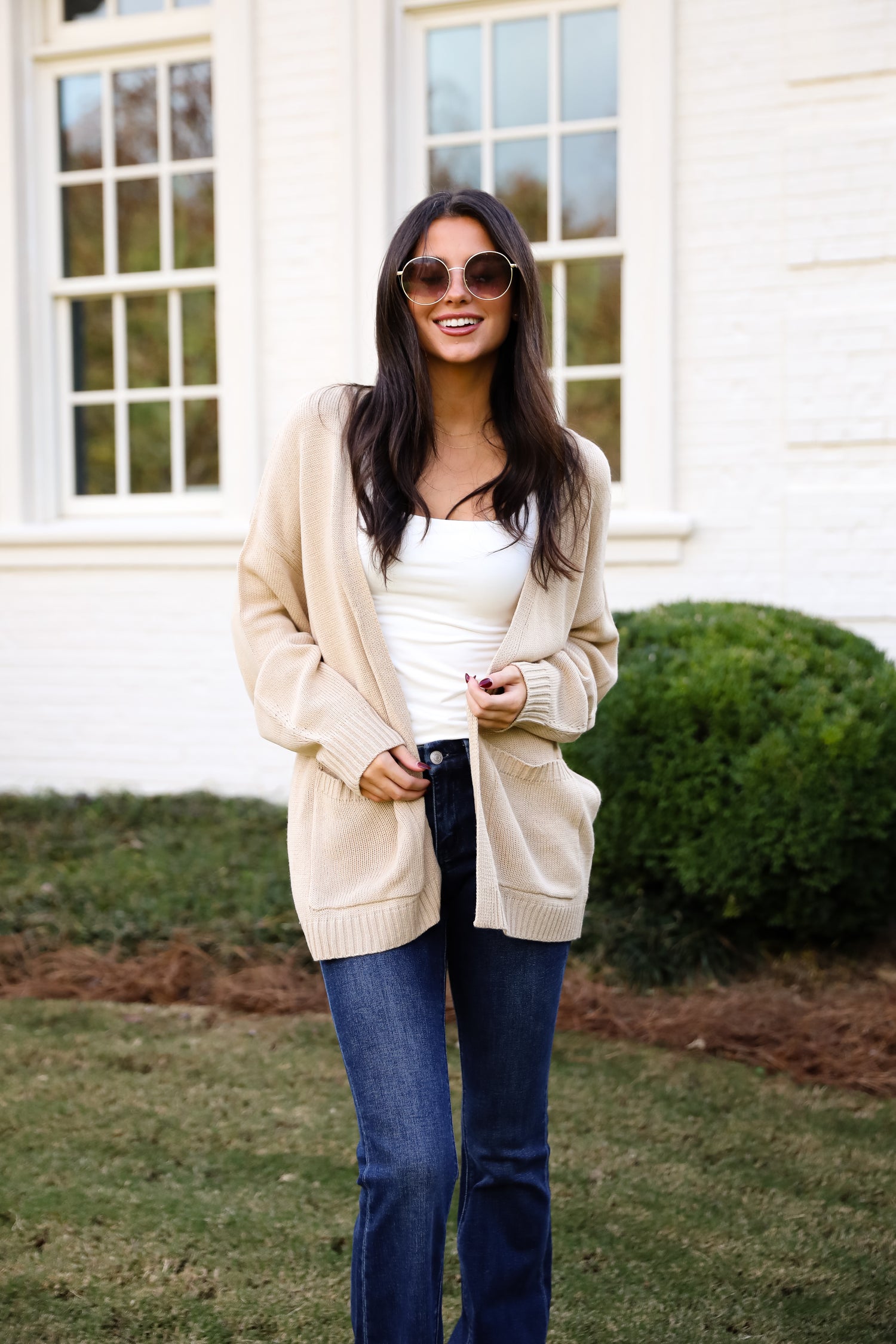 Passionately Cozy Taupe Cardigan