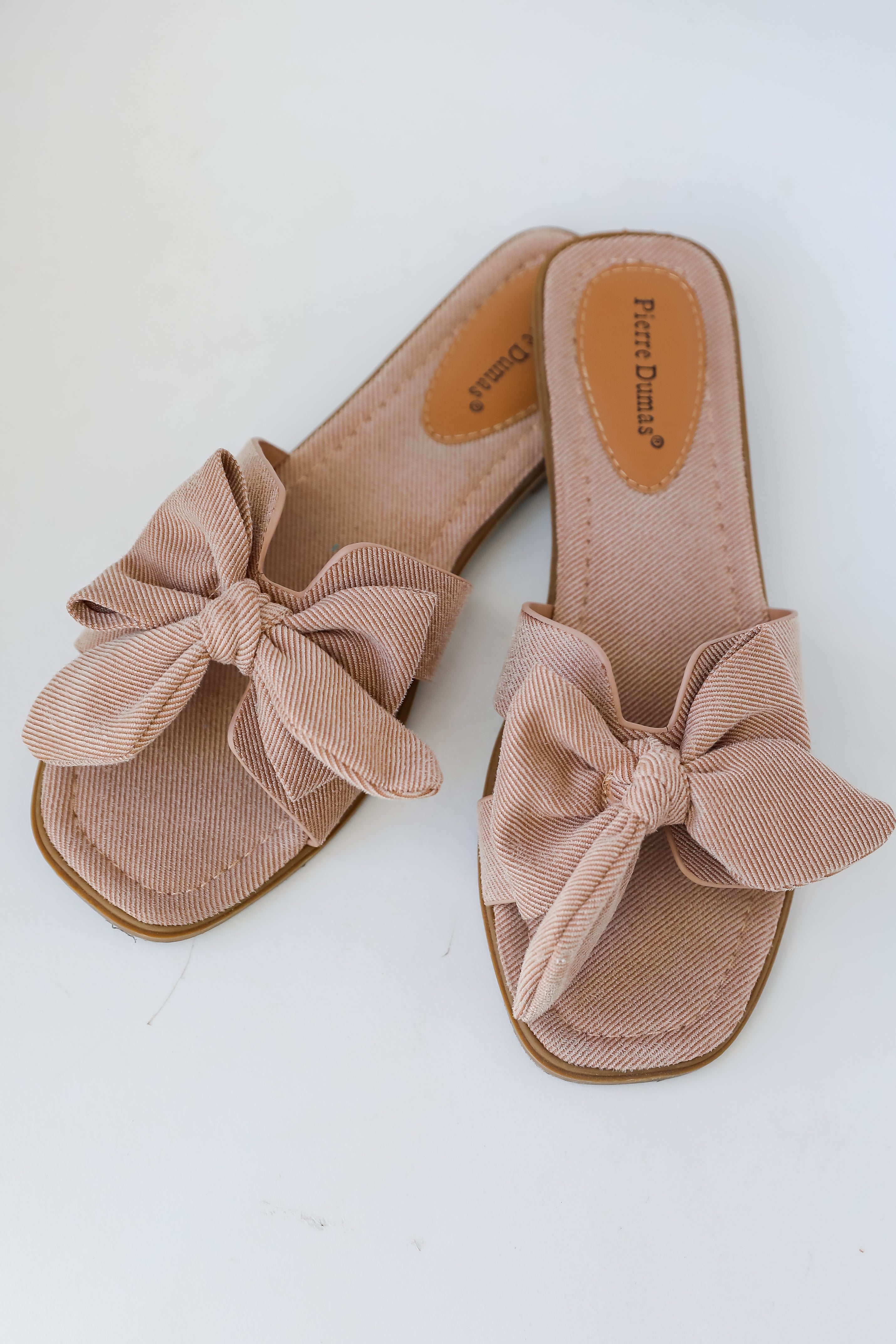 Serene Steps Taupe Bow Slide Sandals