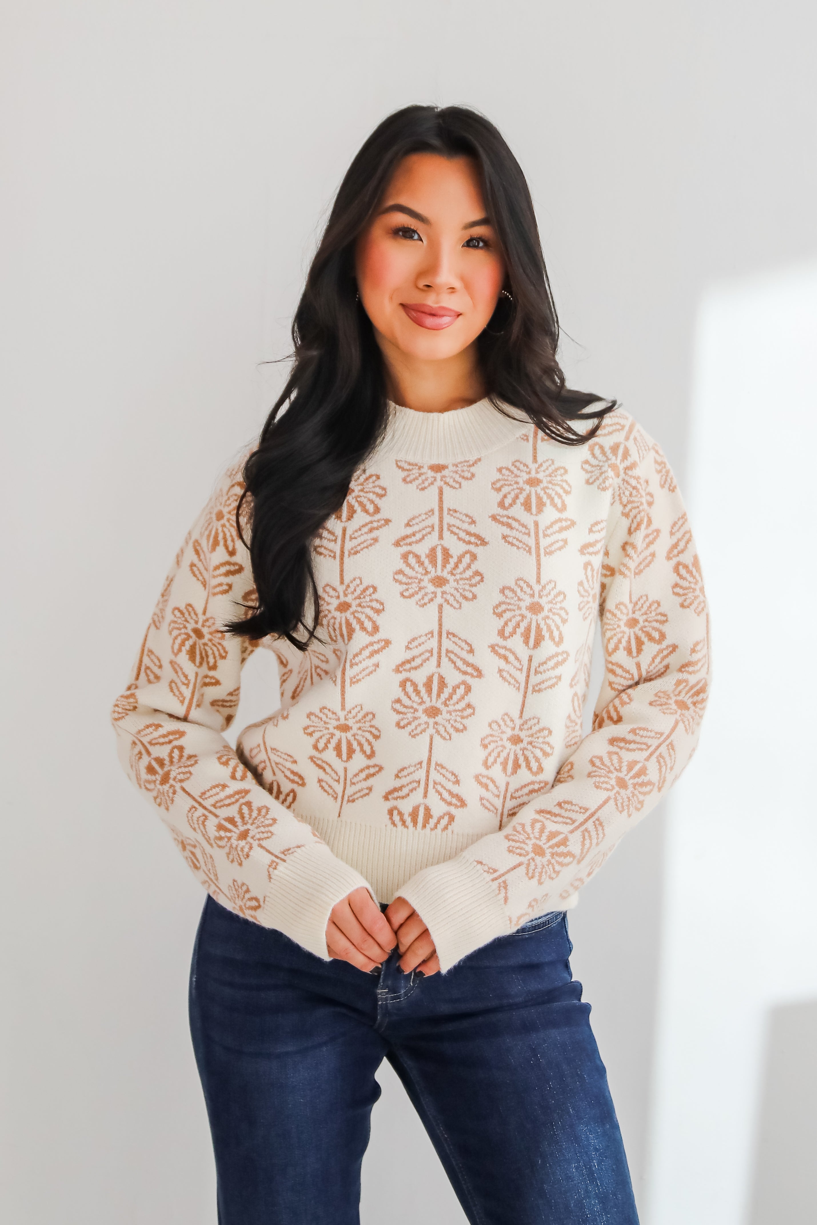 Tempting Romance Flower Sweater