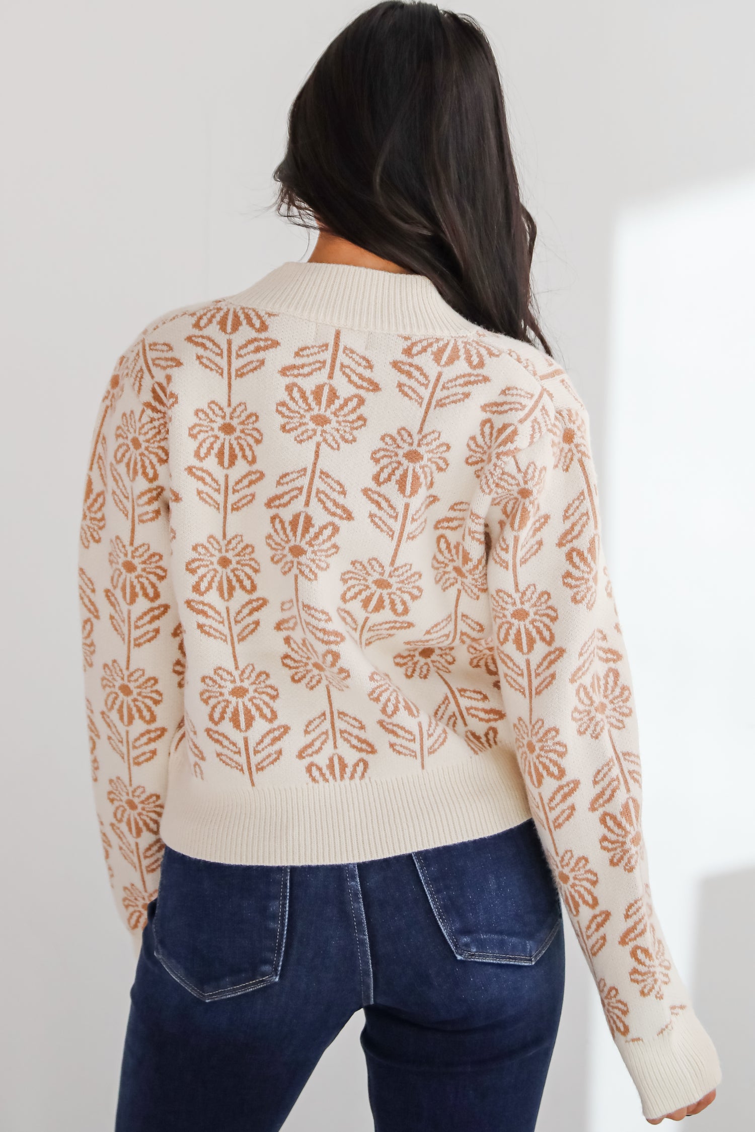 Tempting Romance Flower Sweater