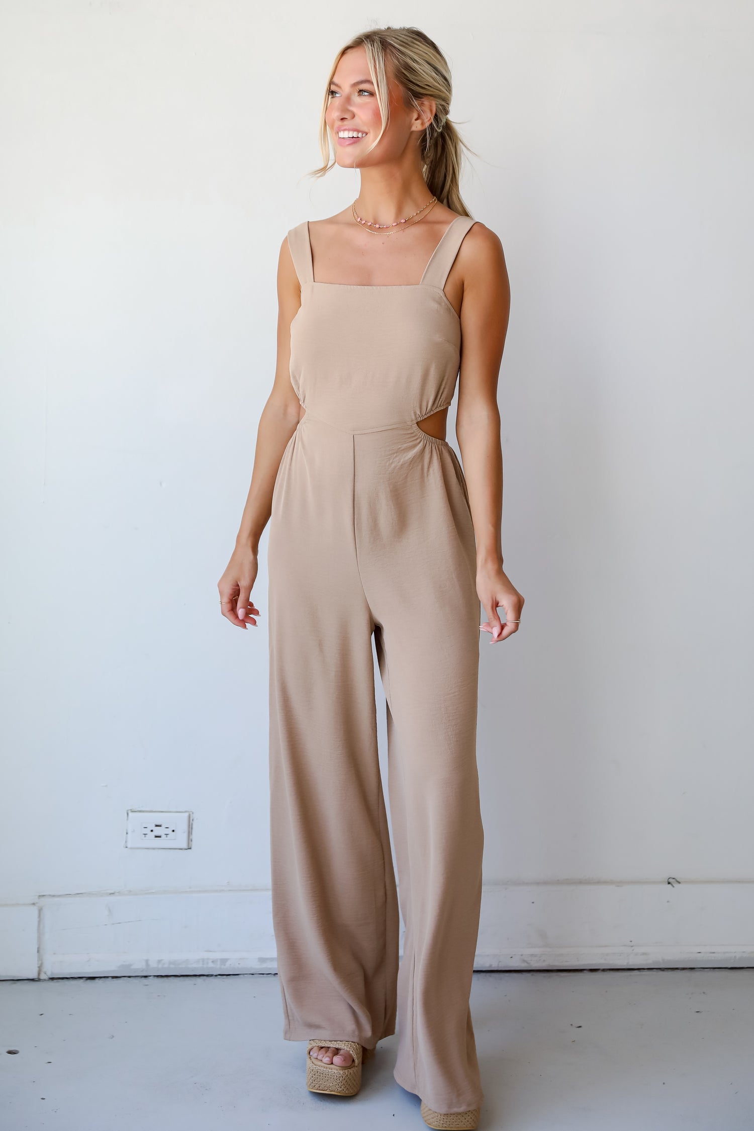 Musing About You Mocha Jumpsuit