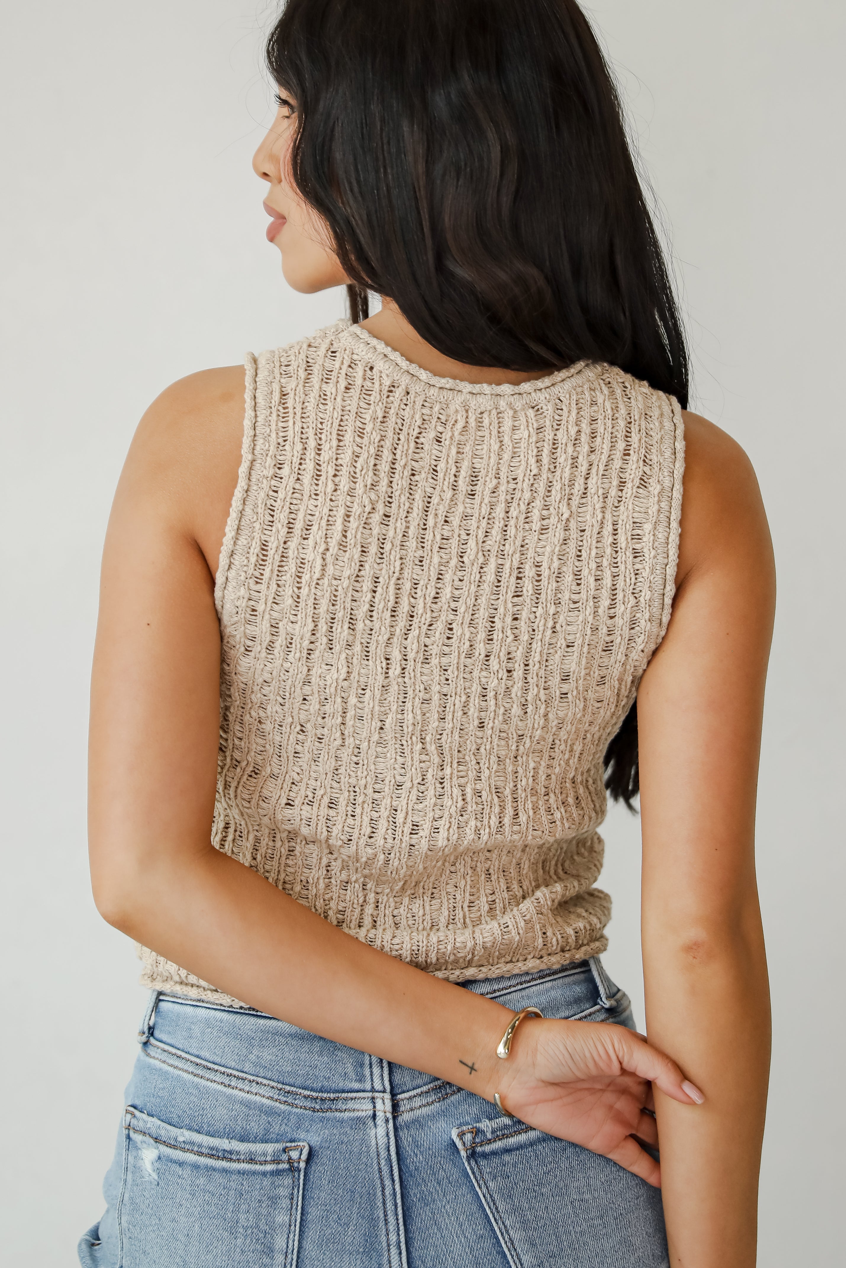 Soft Sands Taupe Knit Tank