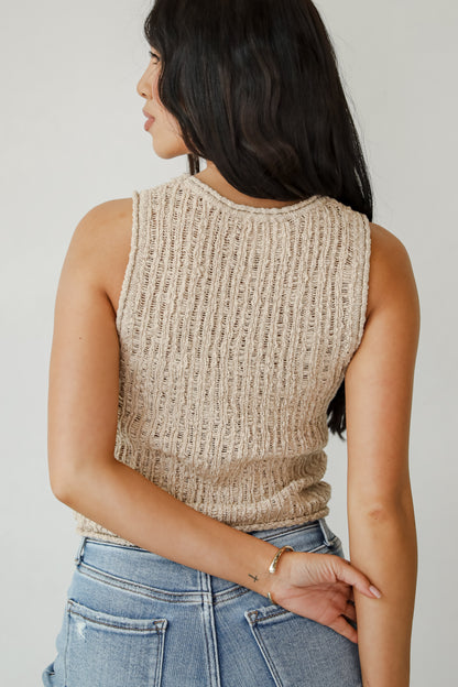 Soft Sands Taupe Knit Tank