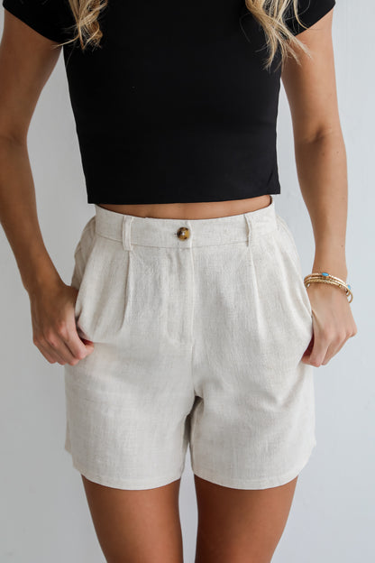 Playful Attitude Linen Shorts