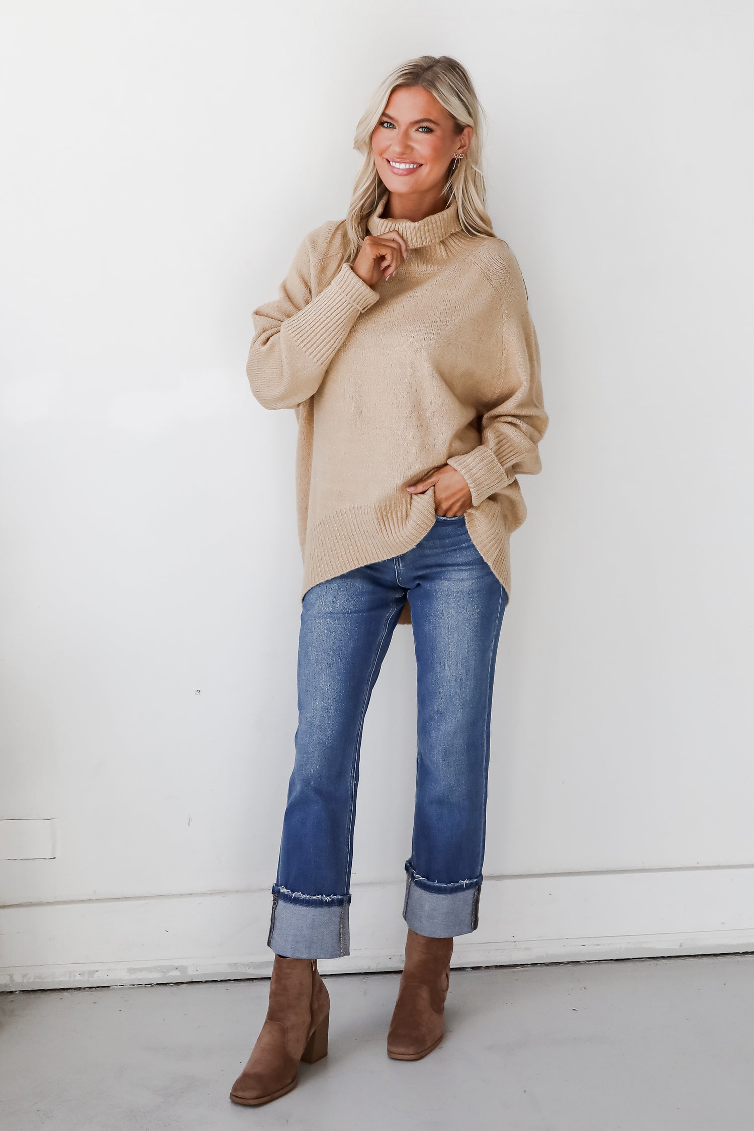 Notably Cozy Turtleneck Oversized Sweater