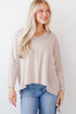 Real Relaxation Taupe Oversized Top