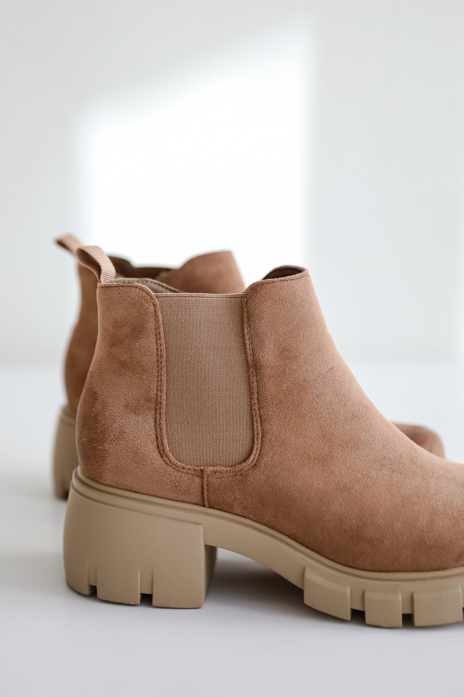 Walk It Out Taupe Platform Booties