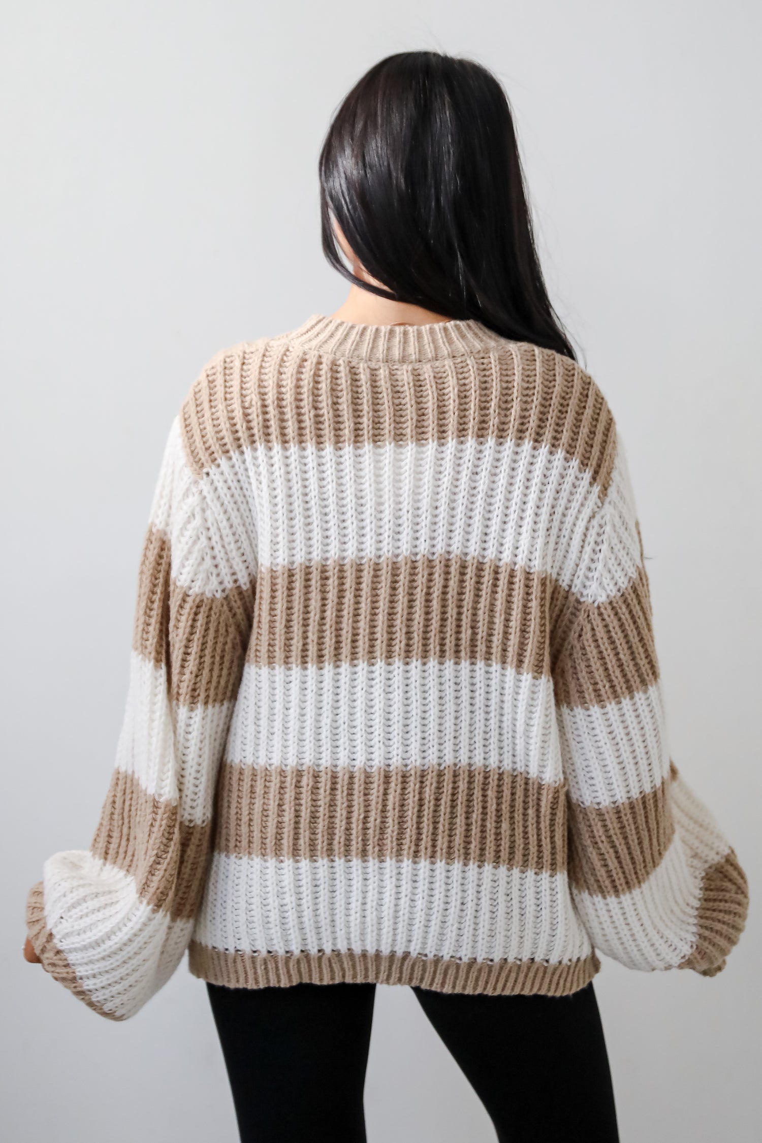 Cozy Aesthetic Striped Oversized Sweater