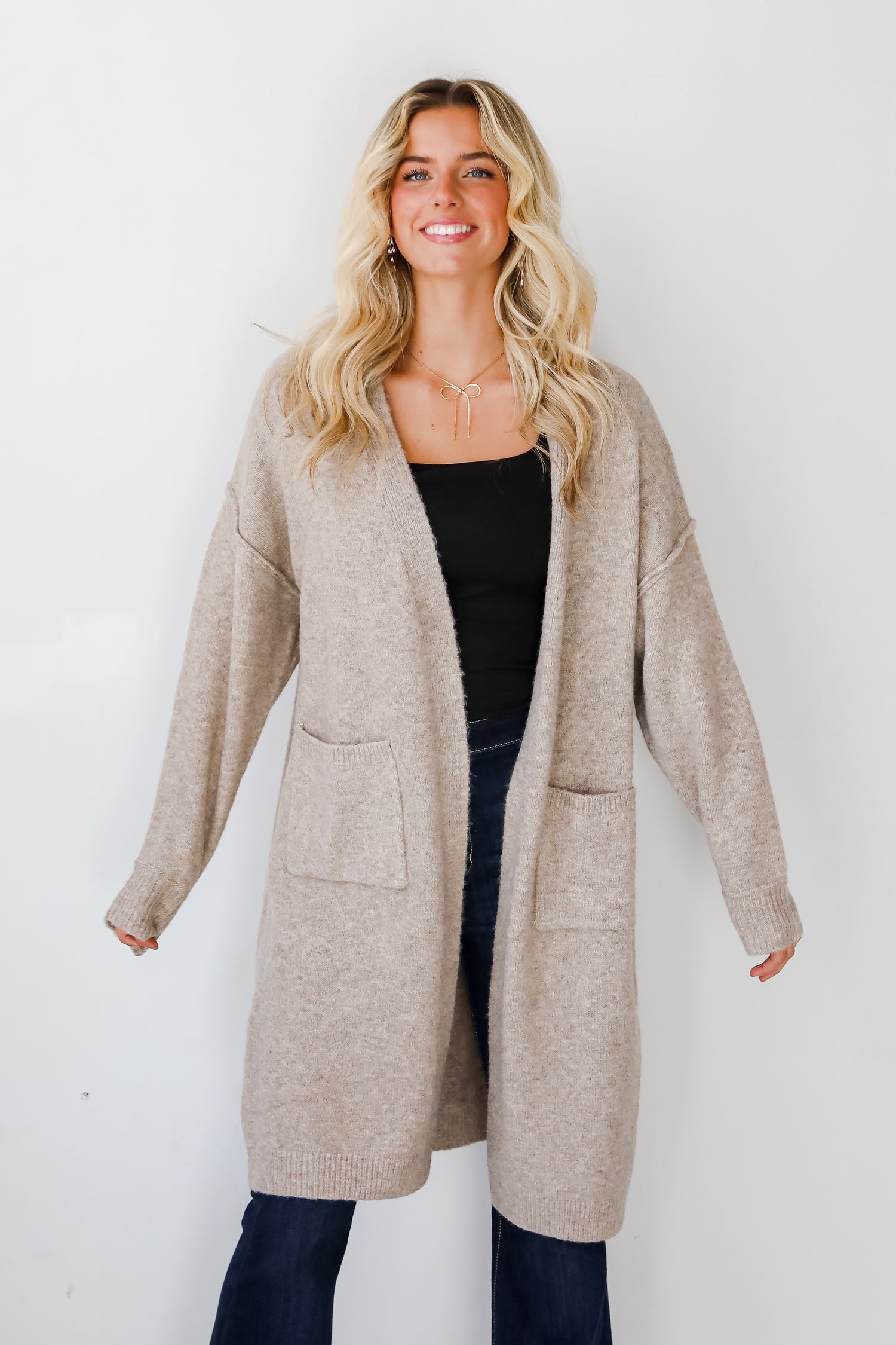 Coveted Upgrade Taupe Sweater Cardigan