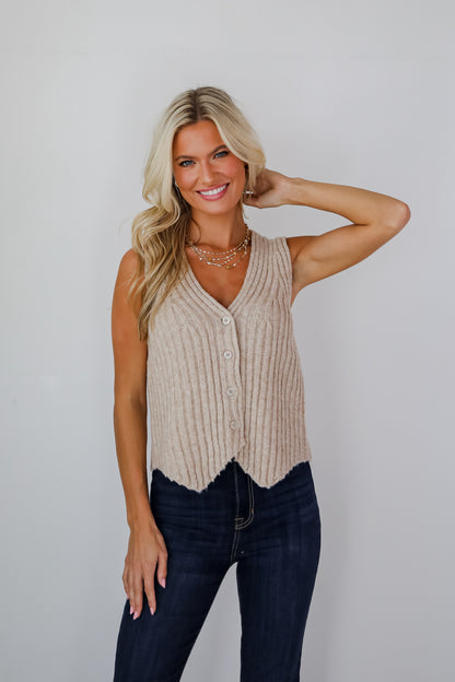 Composed Approach Taupe Sweater Vest