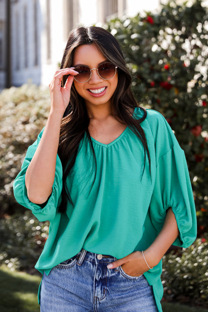 cute green blouse