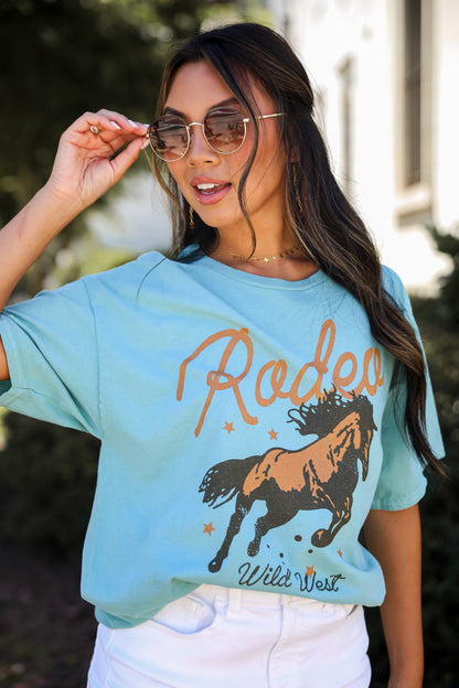 Rodeo Teal Graphic Tee