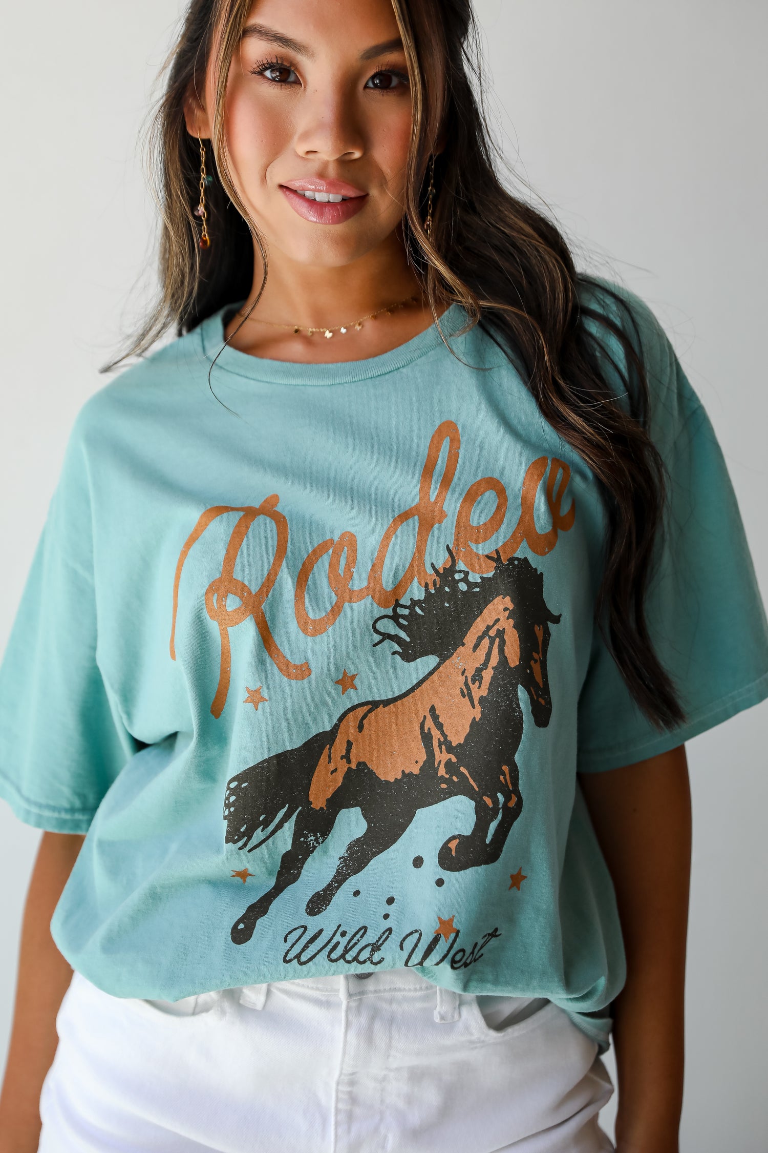 Rodeo Teal Graphic Tee