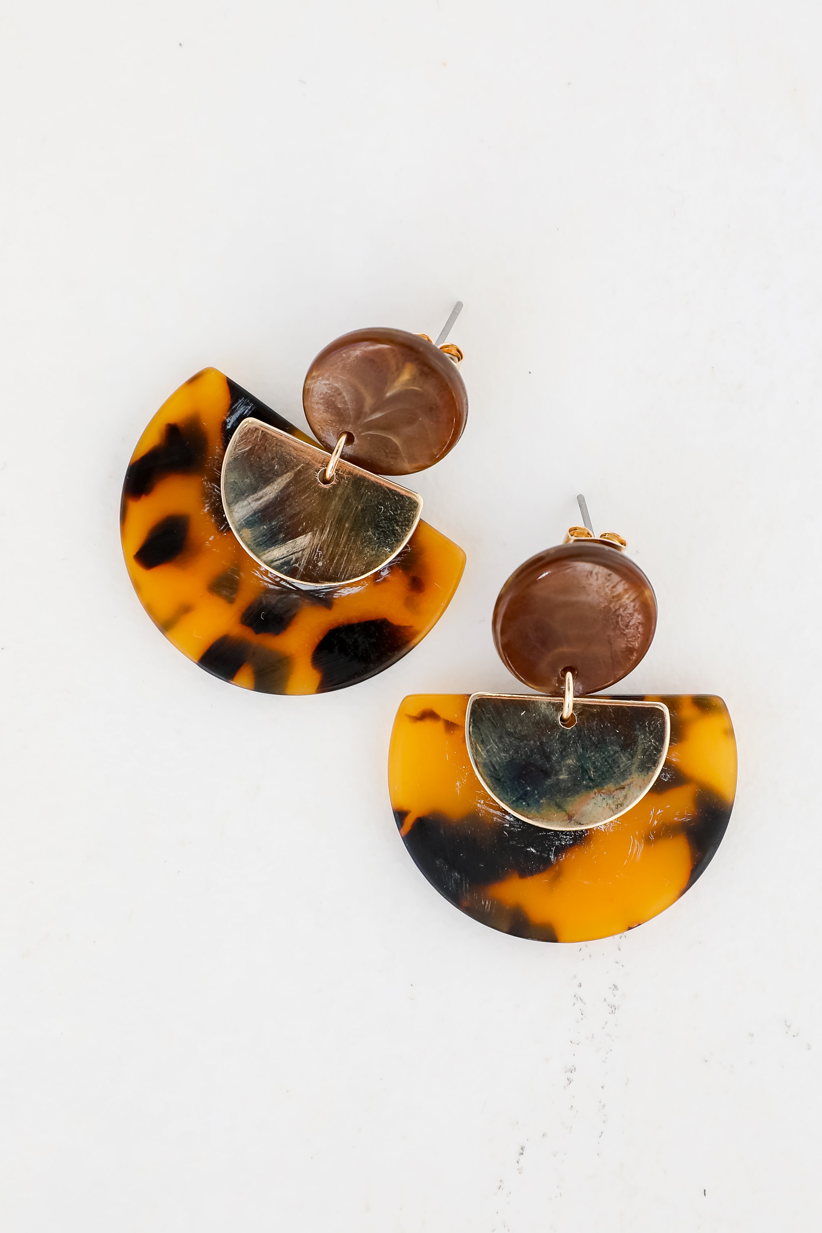 Mara Tortoise Acrylic Drop Earrings