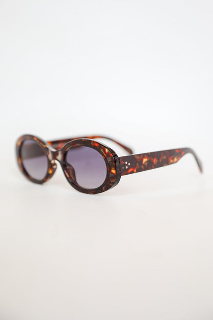 Main Frame Tortoise Oval Sunglasses