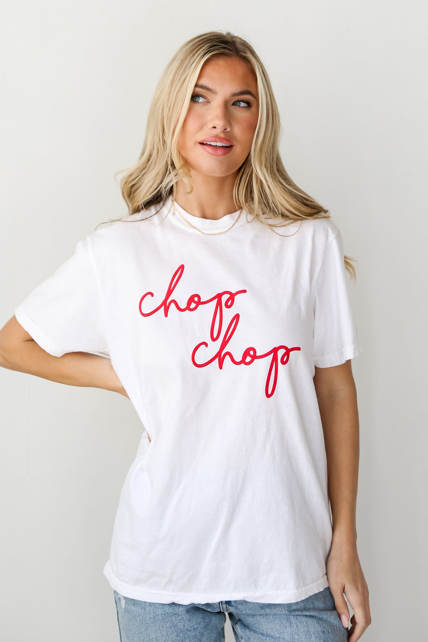 White Chop Chop Graphic Tee