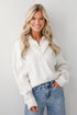 Simply Elevated White Collared Sweater