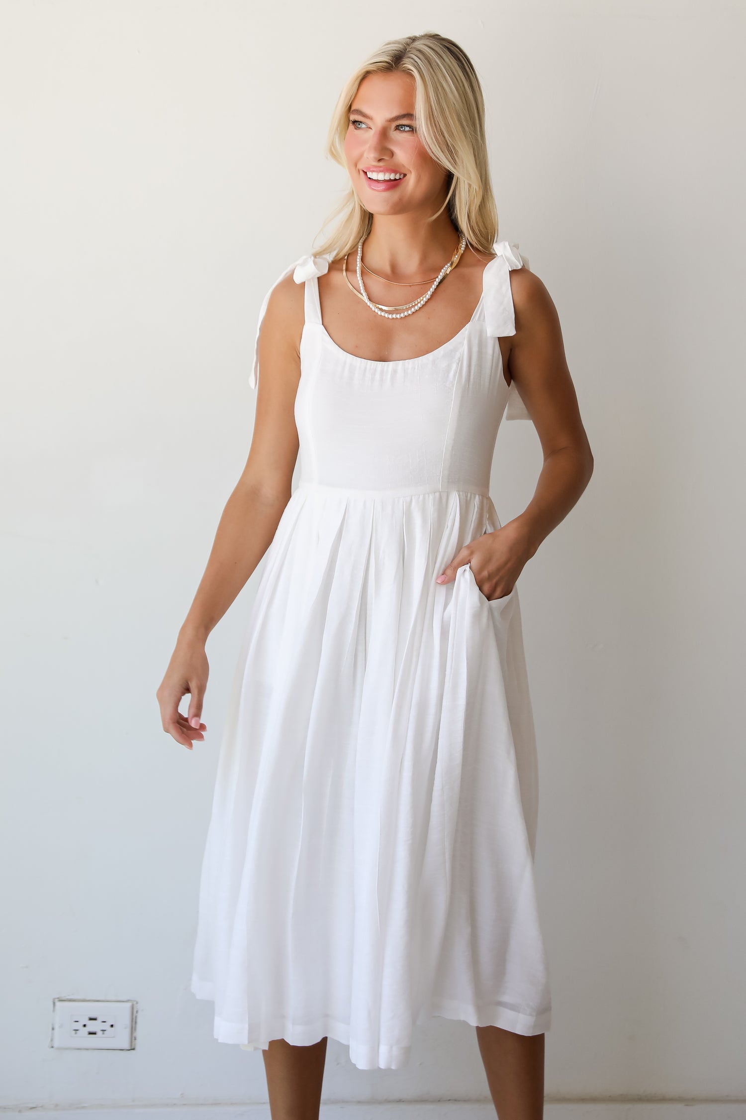 Luminous Glow White Culotte Jumpsuit