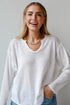 white long sleeve top