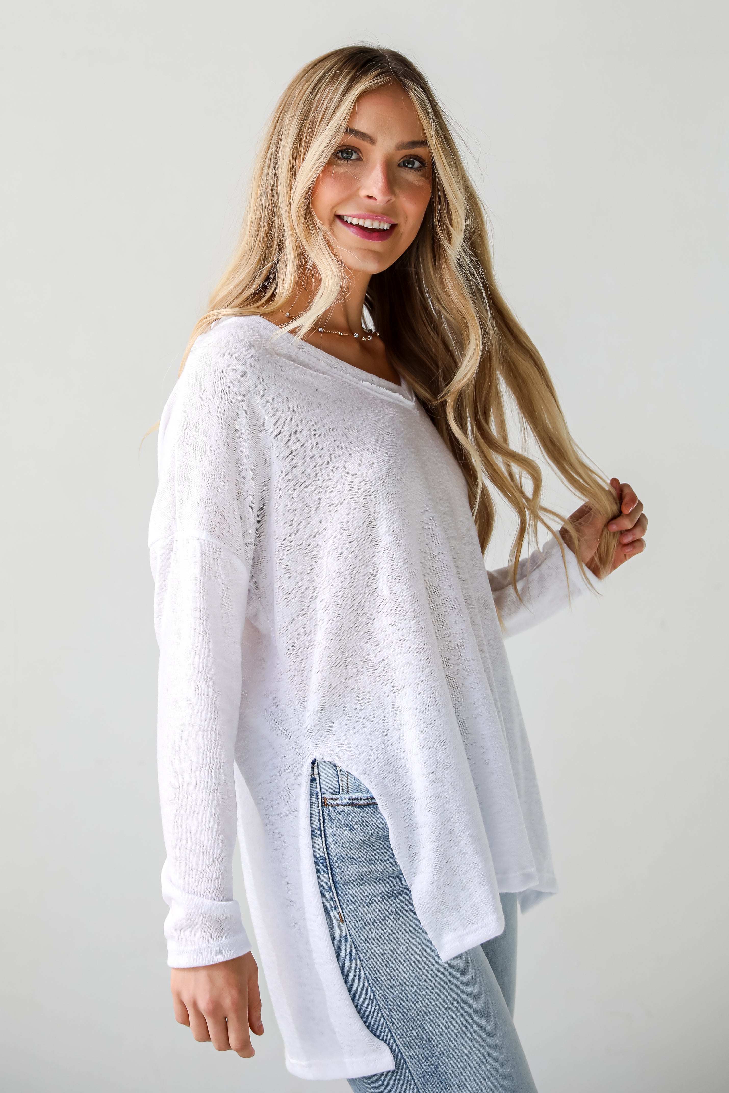 lightweight knit tops