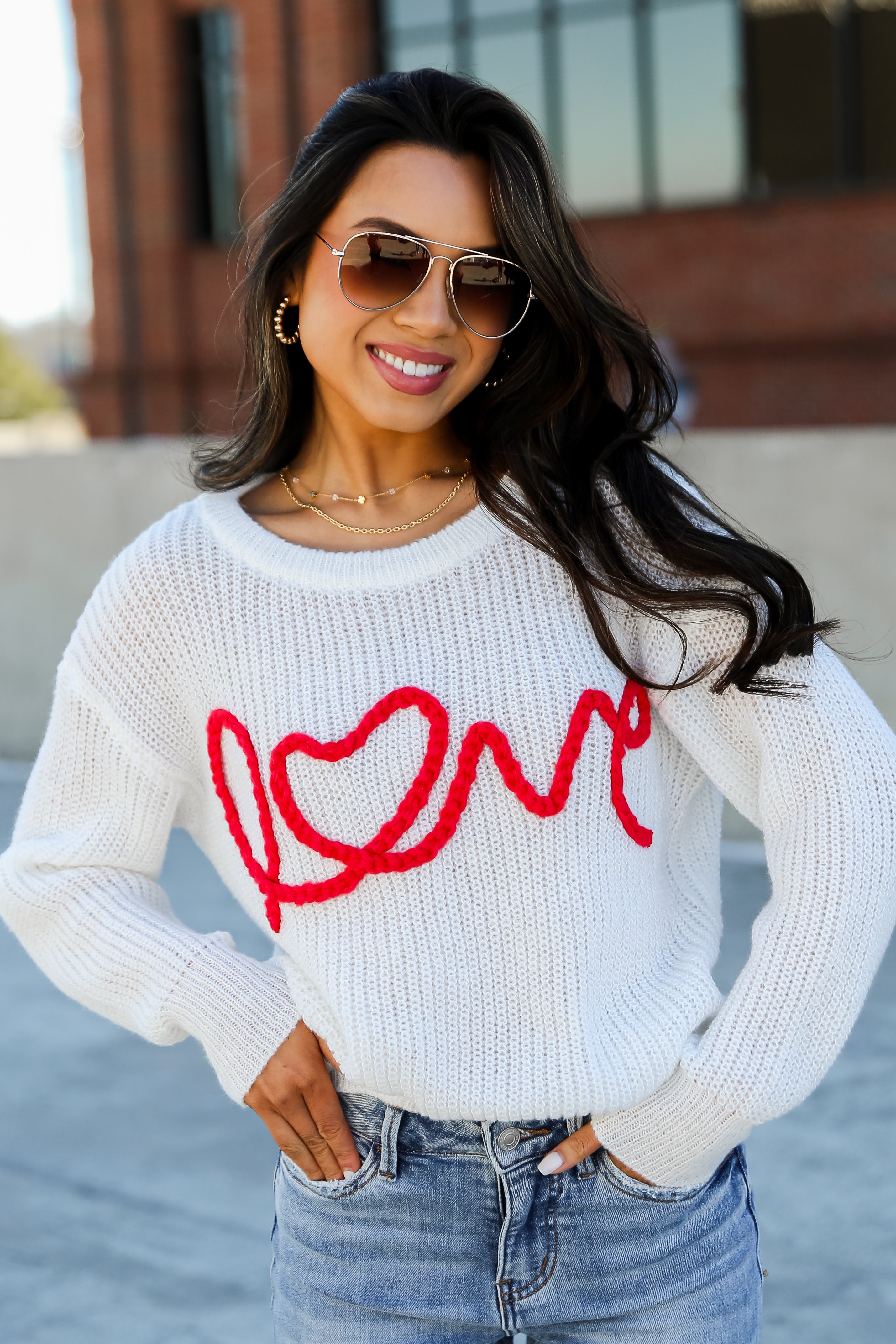 White Love Sweater