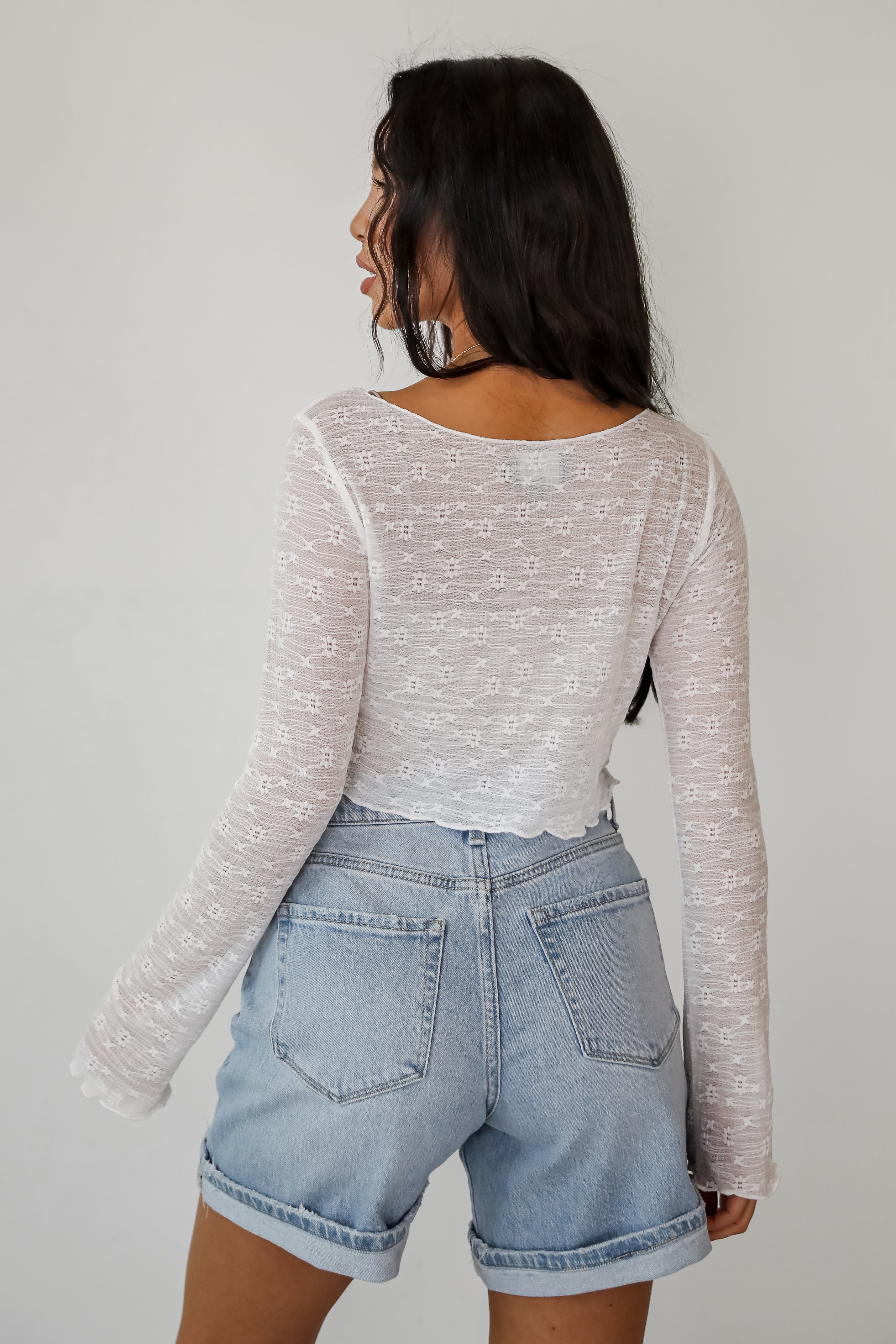 Last Forever Floral Mesh Crop Top