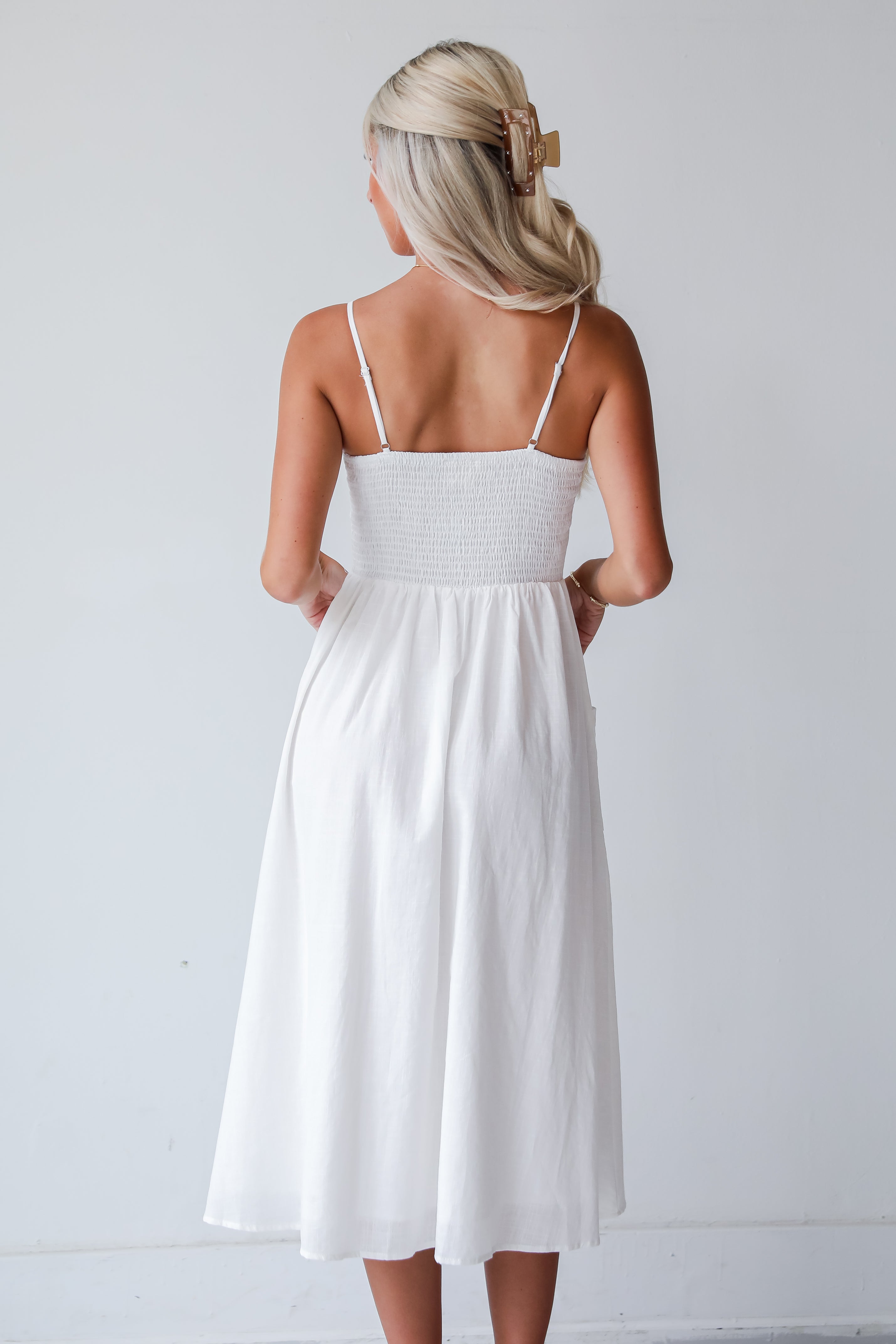 Remarkably Perfect White Midi Dress