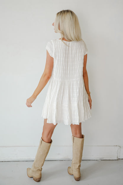 Positively Beloved White Mini Dress