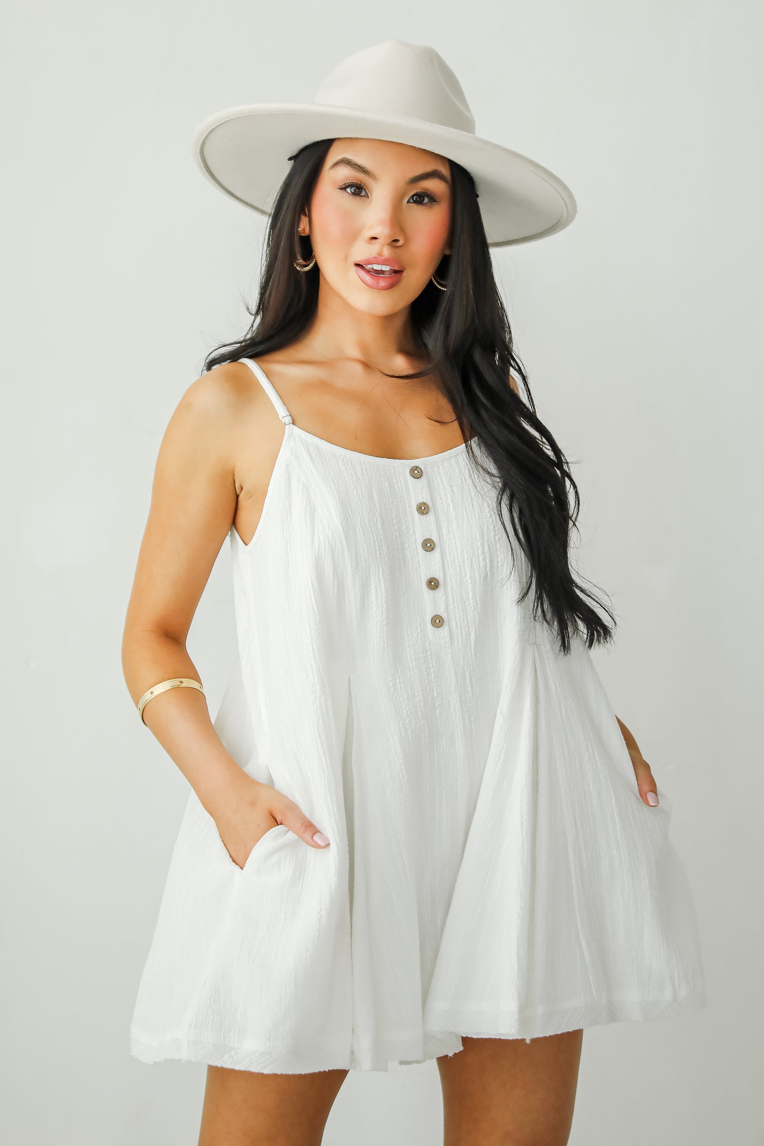 Breezy Venture White Romper