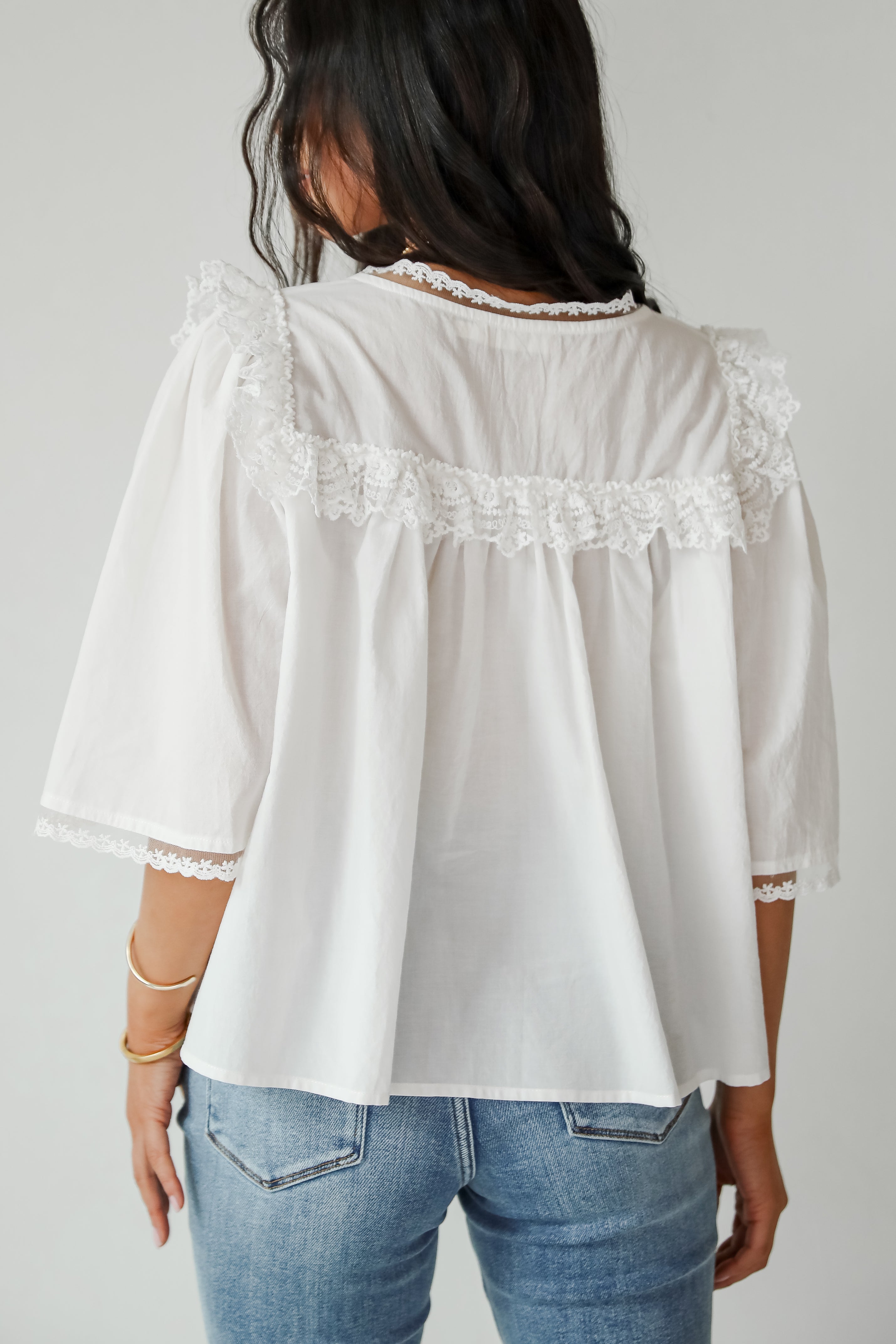 Incredible Love White Ruffle Blouse