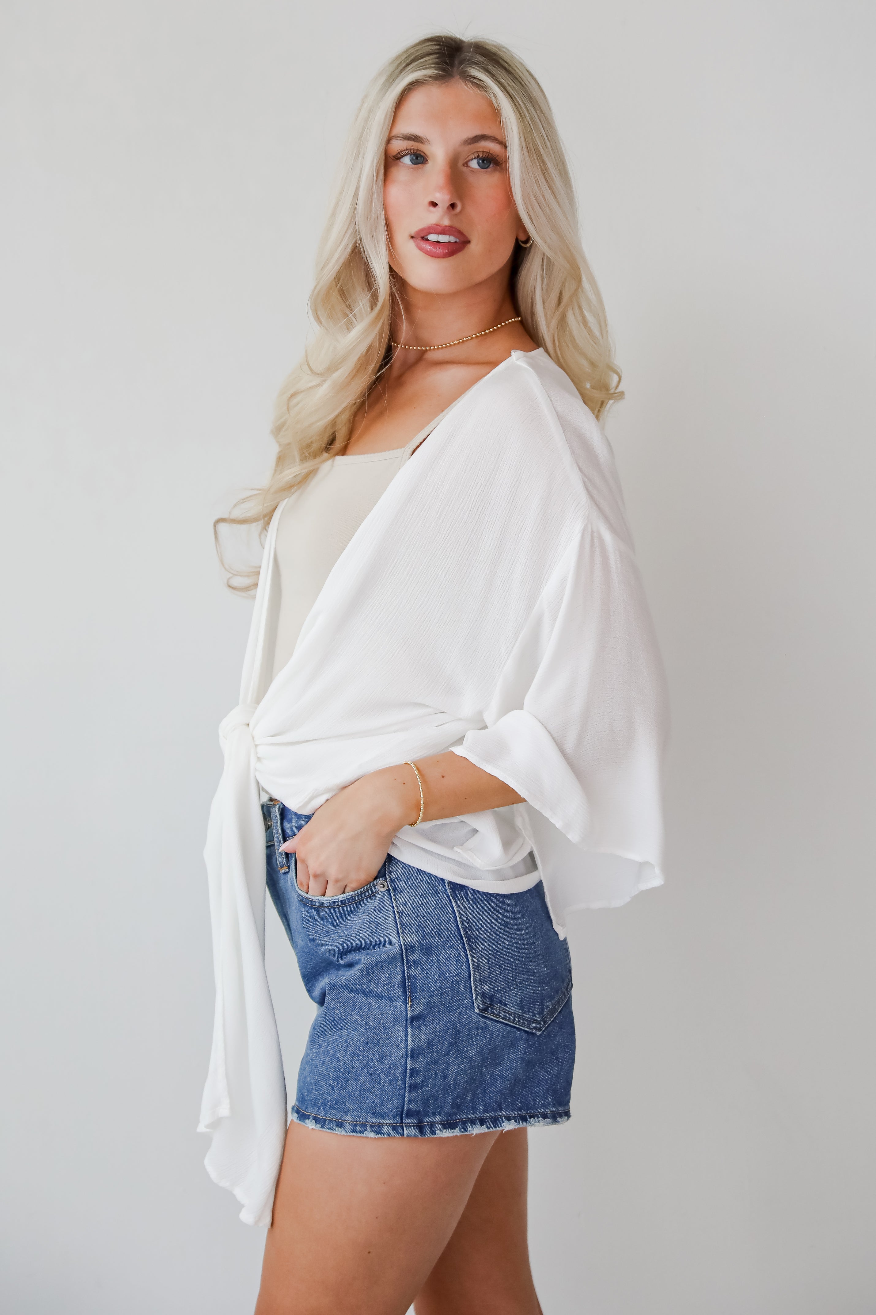 Breezy Days Tie-Front Blouse