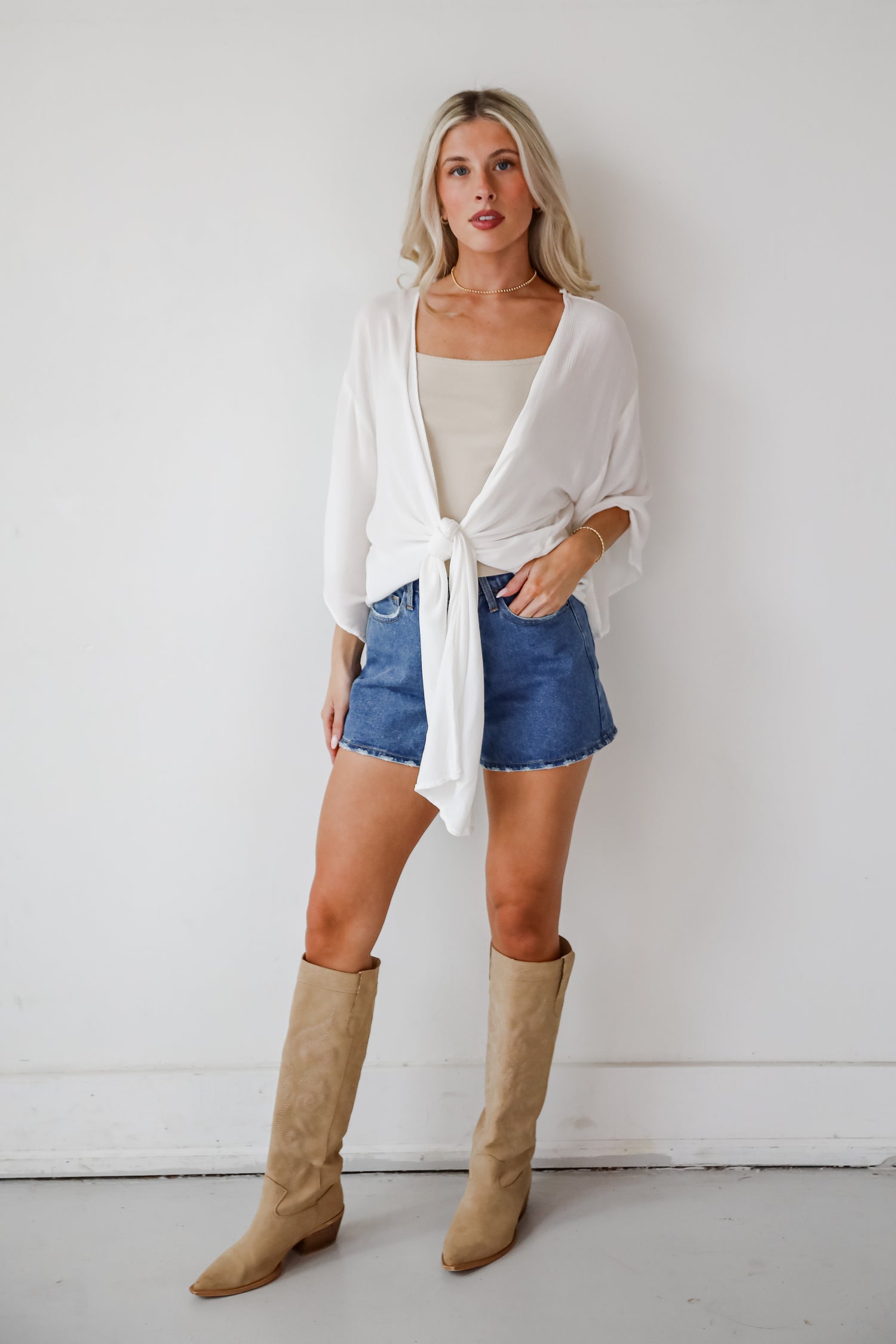 Breezy Days Tie-Front Blouse