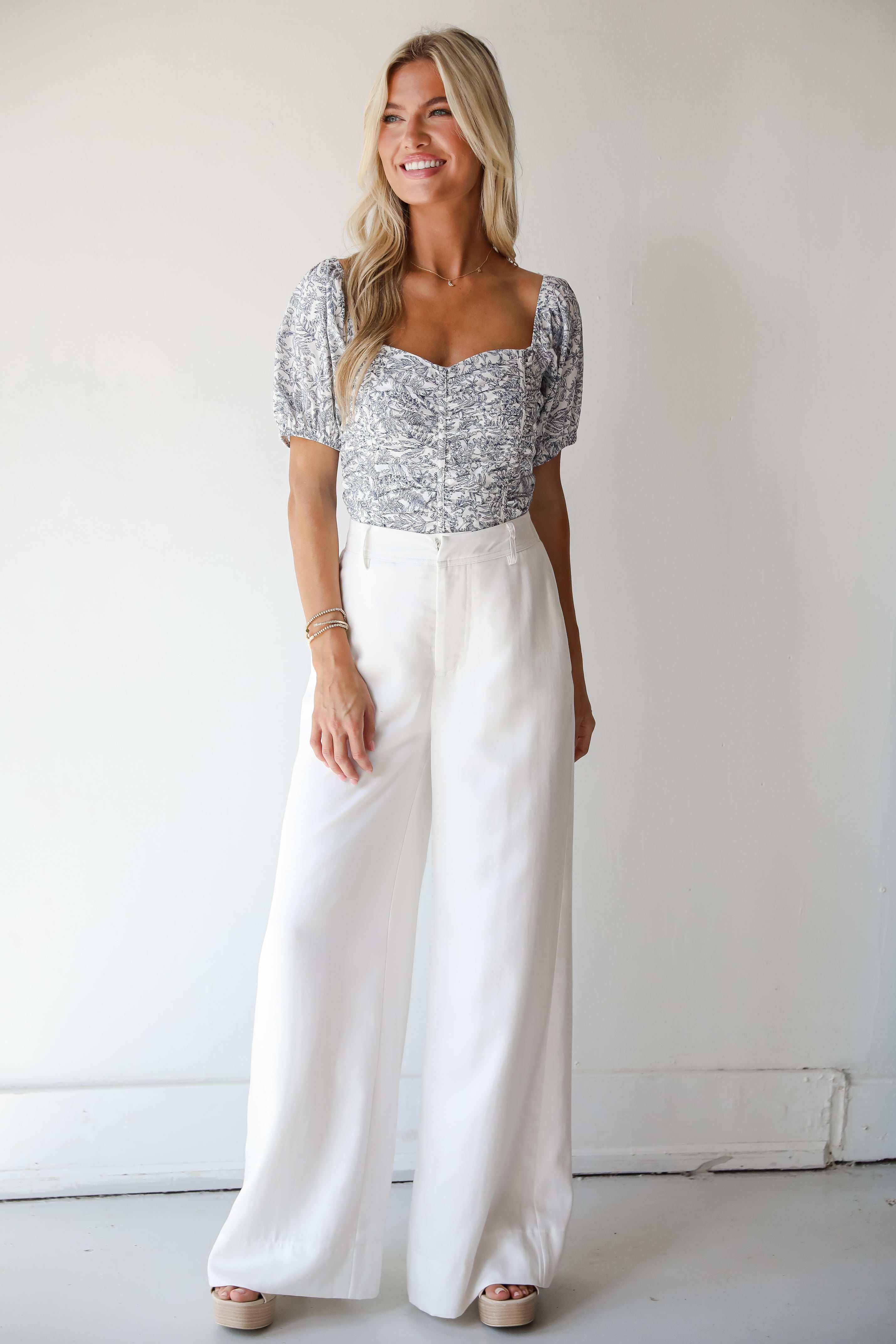 Lasting Cuteness White Trouser Pants