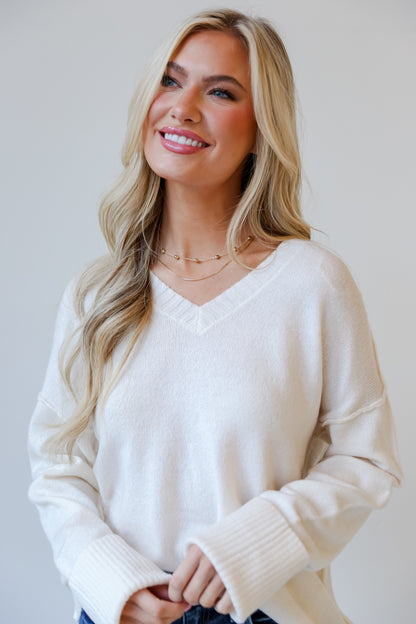 cute Ivory Oversized Sweater