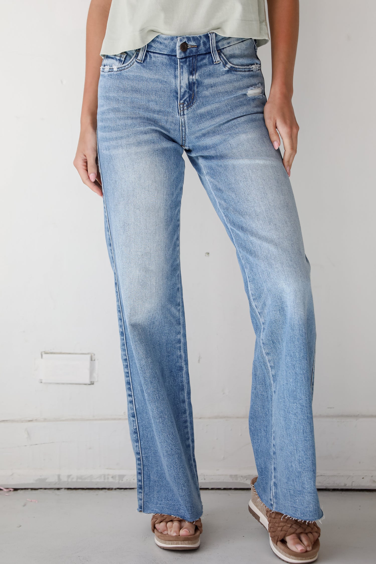 medium wash jeans