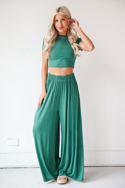 flowy green Pants