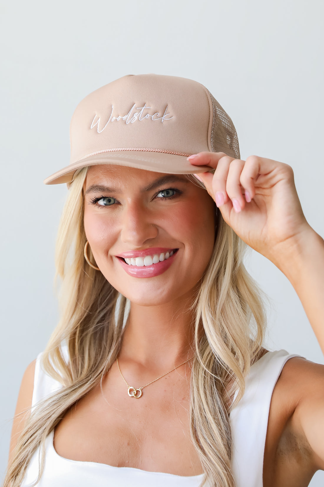 Tan Woodstock Trucker Hat