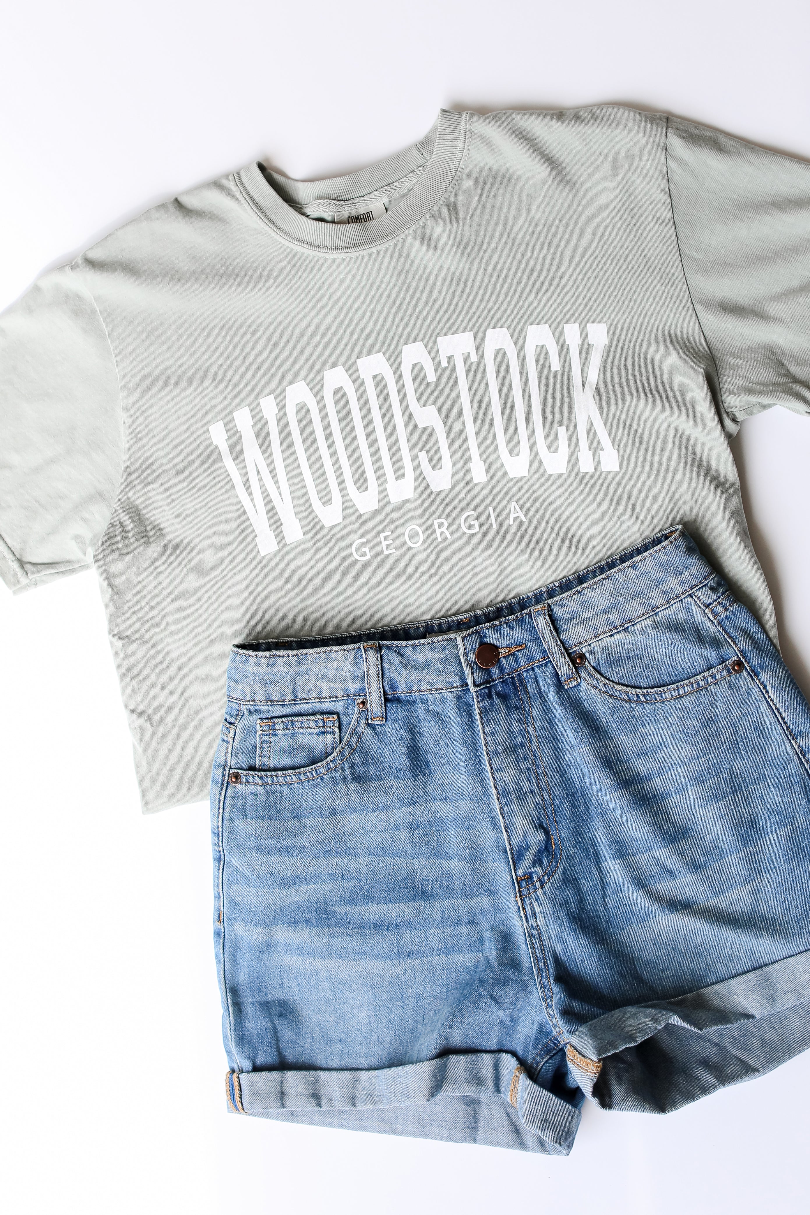 Sage Woodstock Georgia Block Letter Tee