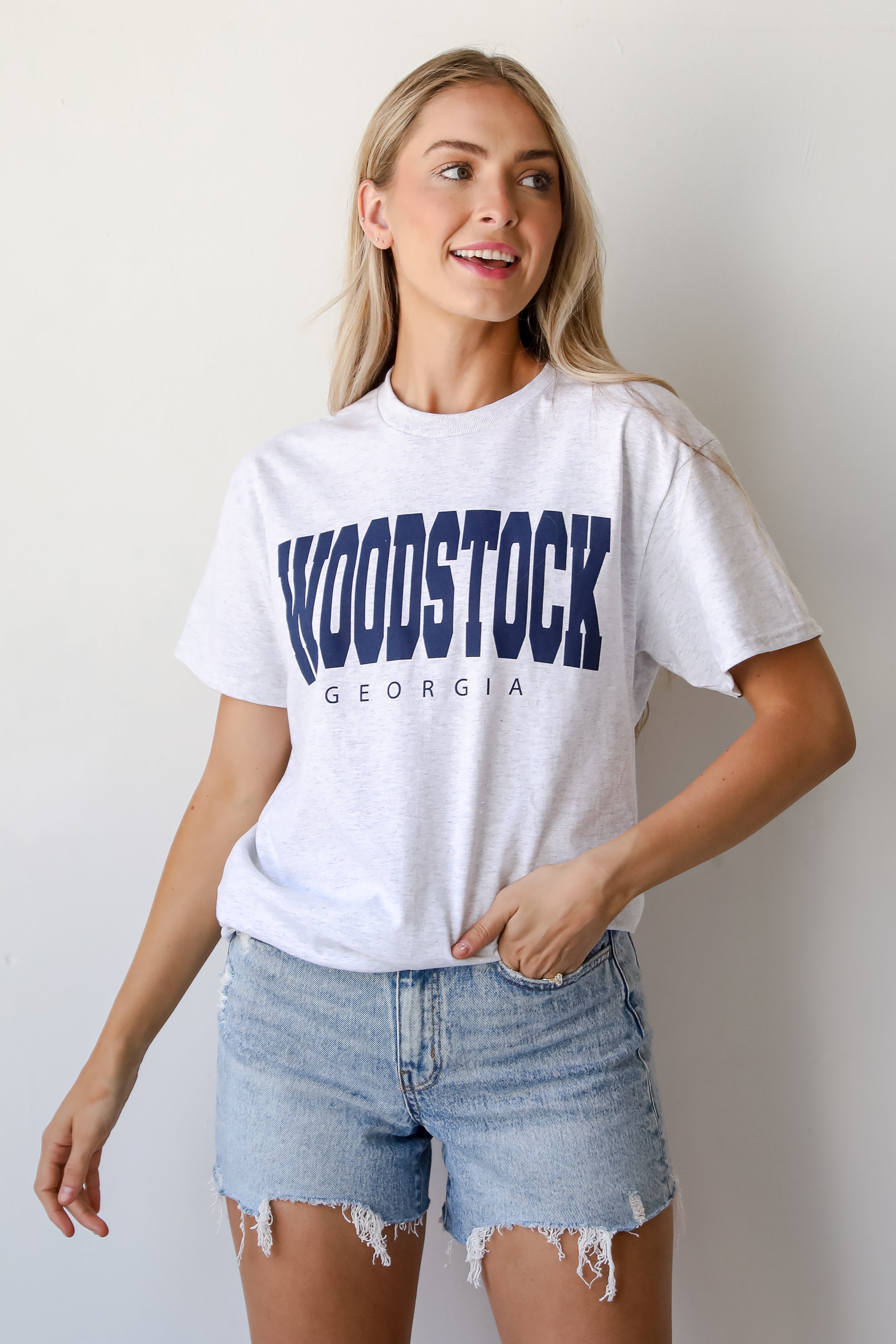 Heather Grey Woodstock Georgia Tee