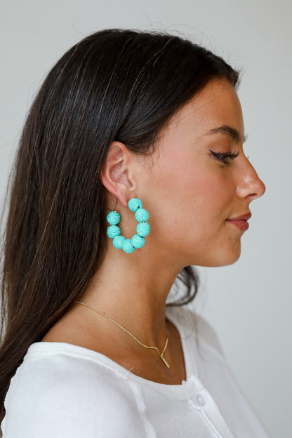 Aurora Straw Hoop Earrings