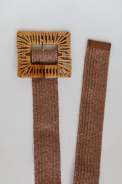 mocha Straw Belt