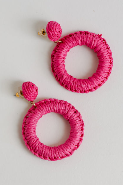 Phoebe Straw Statement Earrings