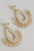 Claire Natural Straw Statement Earrings